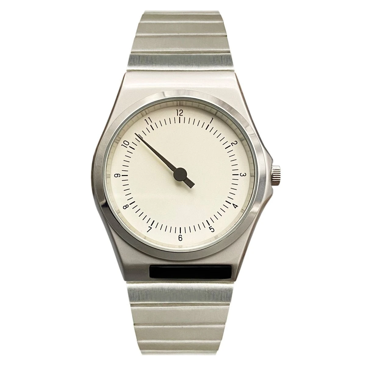 New minimalist stainless steel couple men's watch fashionable and versatile young women's quartz bamboo steel belt watch