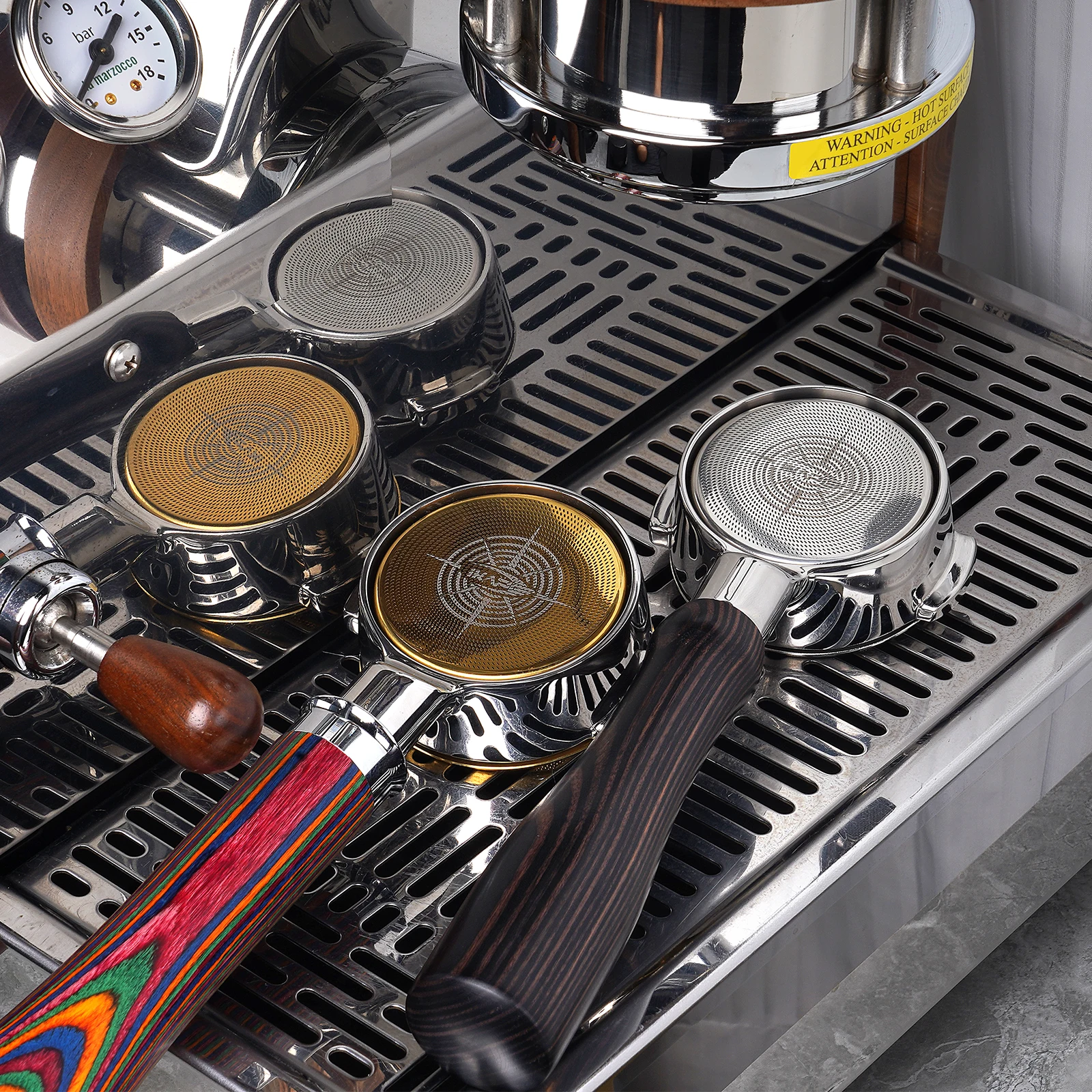 

IKAPE Espresso Filter Basket 51mm Portafilter Basket Coffee Filter 18g Bottomless Portafilter Basket For 58mm Espresso Machines