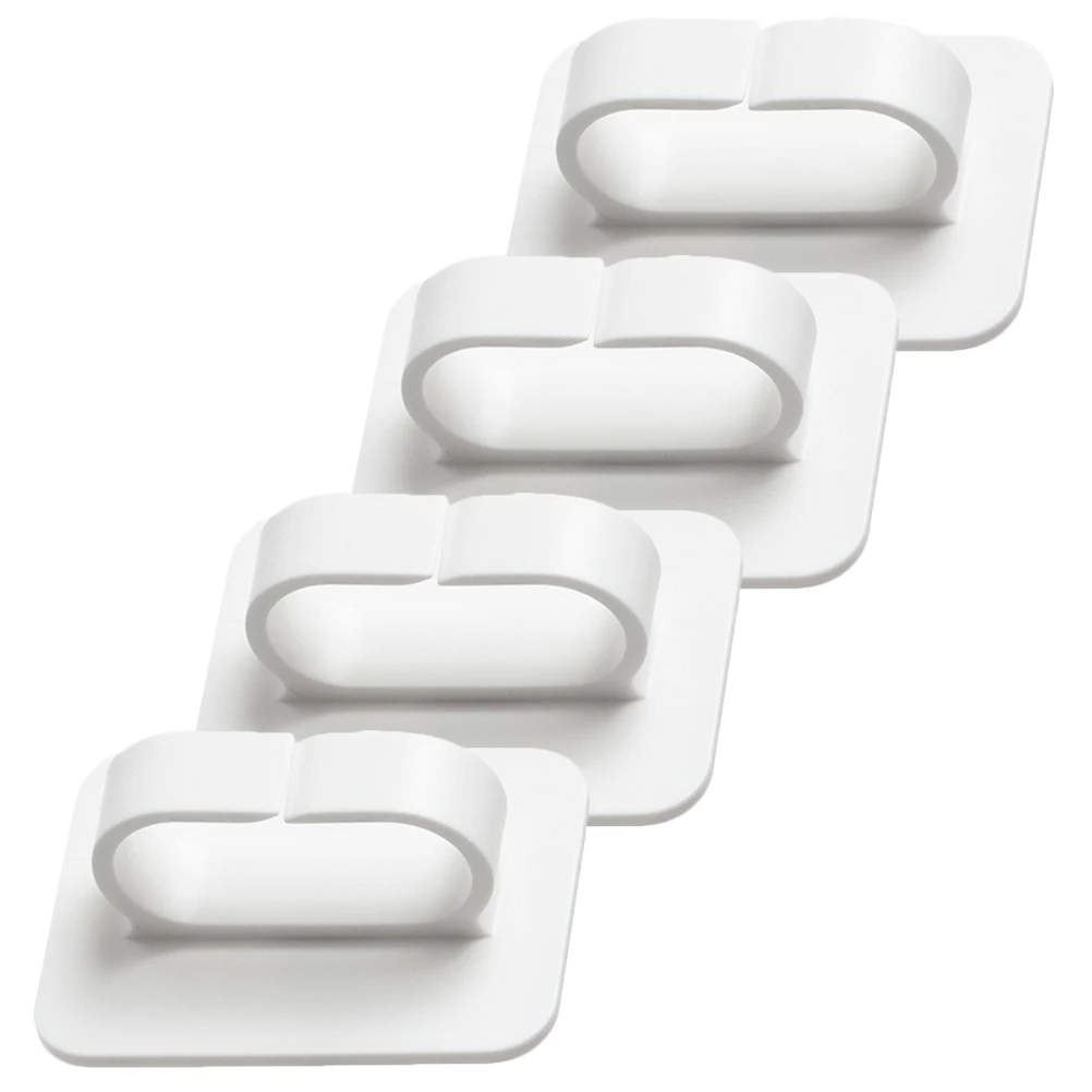 

4pcs Nail Free HIPS Hooks for Clothes Storage Multipurpose Adhesive Wall Towel Hooks Key Holder Strong Durable