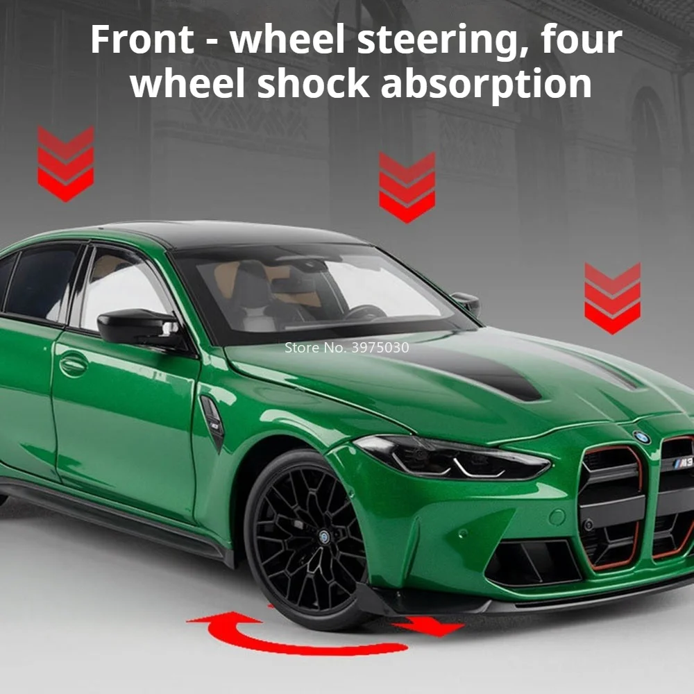 1:18 BMW M3 CS LCI Sportwagen Druckguss-Modell Legierungsspielzeug mit Öffnenden Türen, Lenkbaren Vorderrädern und Stoßdämpfung - Auto-Geschenk für Freunde – Detail 19