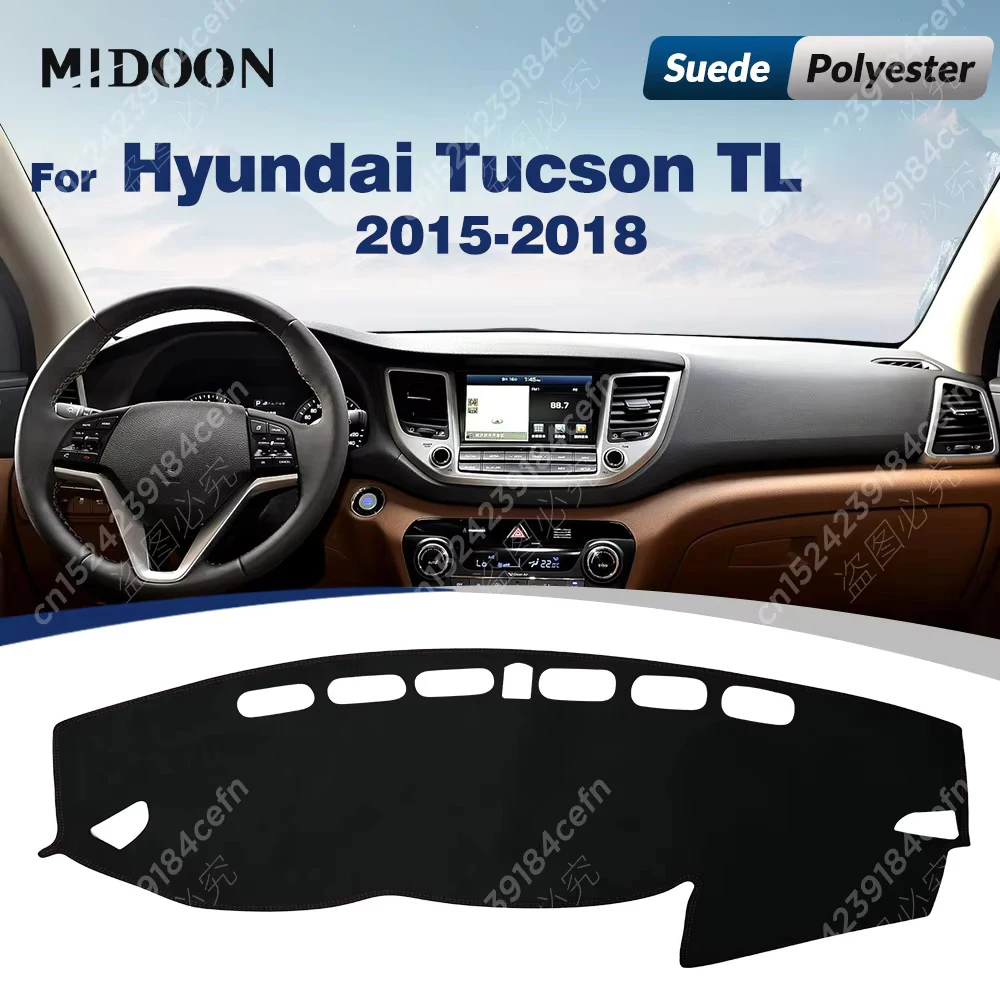 Auto-Armaturenbrettabdeckung für Hyundai Tucson TL 2015 2016 2017 2018 Armaturenbrettmatte Sonnenschutz Anti-UV-Teppiche Autozubehör.