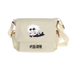 Anime Jujutsu Kaisen Satoru Gojo kreskówka torba na ramię mężczyźni kobiety przyczynowy regulowany pasek Messengerbag Crossbody Haversack