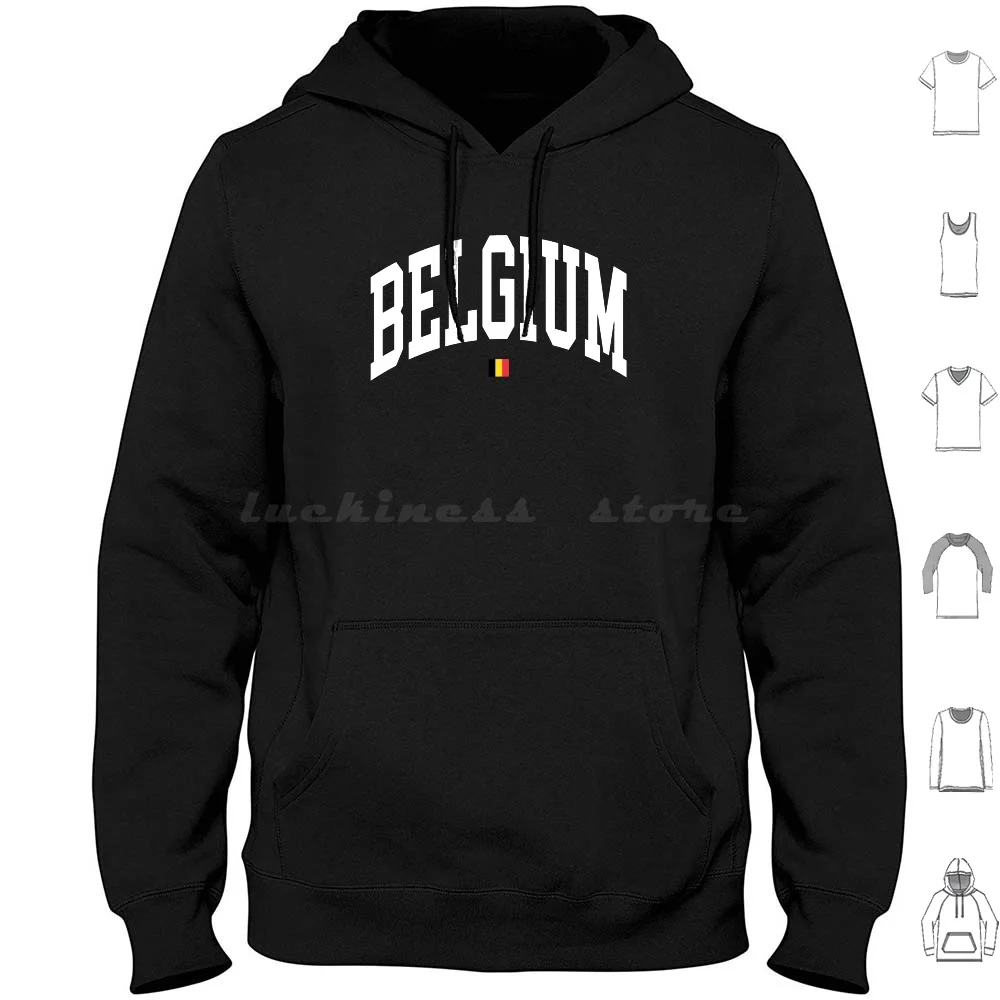 Belgium College / University Style Belgian Flag Hoodies Long Sleeve Belgium Belgium Flag Flag Of Belgium Belgian Flag