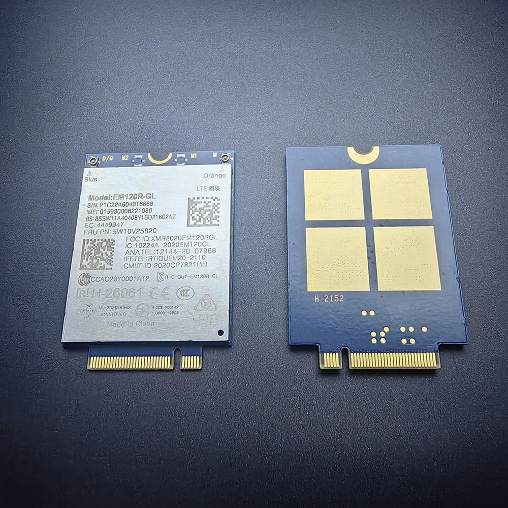 

EM120R-GL SDX24 4G LTE CAT12 PCIE WWAN M.2 Module For Laptop T14 T15 L14 L15 P15 P14s P15s P15v T15p Gen2 X1 X13 Yoga 6th
