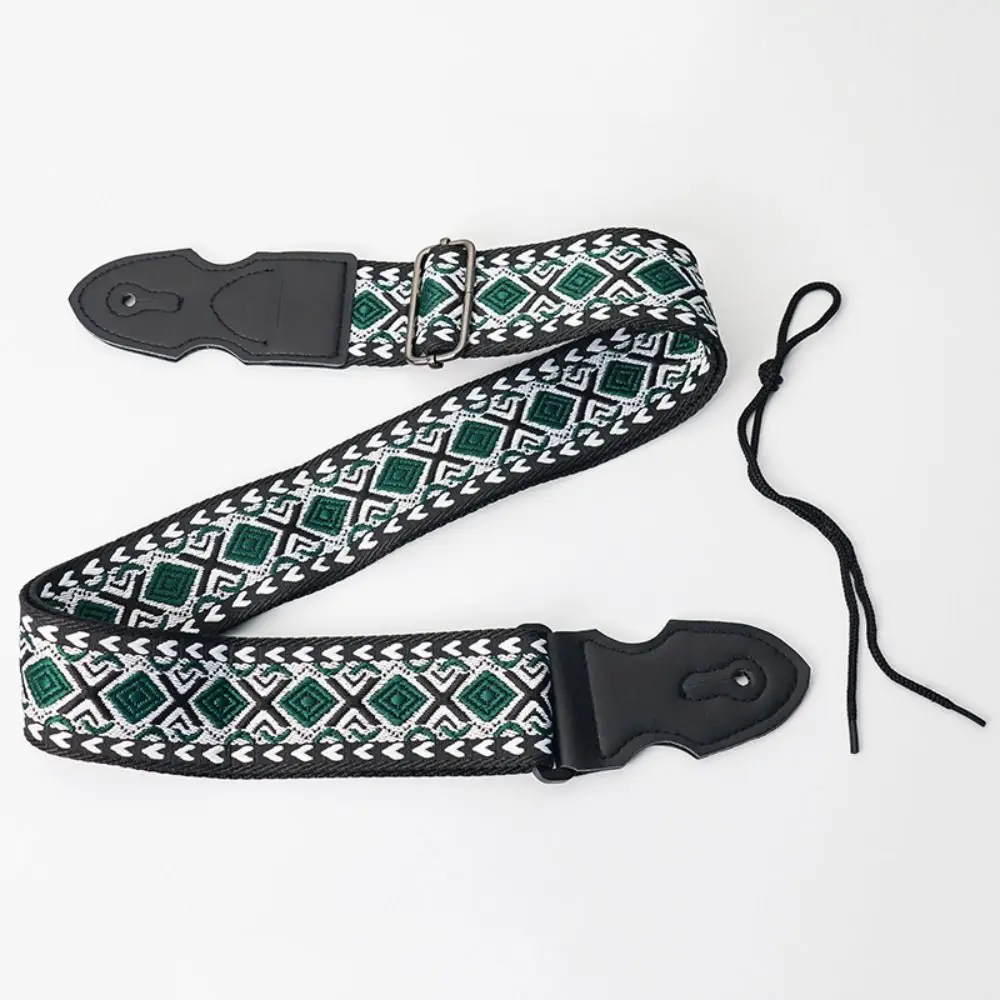Tracolla per chitarra vintage Cinture per chitarra elettrica in poliestere stile etnico Cintura per chitarra con stampa di alta qualità in puro cotone per basso