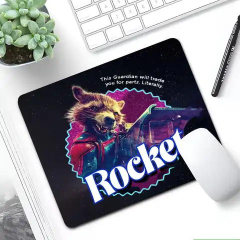 Marvel Rocket Raccoon MINISO 마우스 패드 E-스포츠 선수 게임 액세서리 게임 키보드 패드 게이머 데스크탑 매트 데스크 매트 키보드 Pa