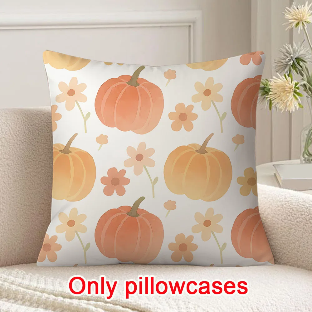 

Thanksgiving Day Pillow cover decorative 45x45 cushions cover for Autumn decor Pumpkin pattern pillow case for gift for family