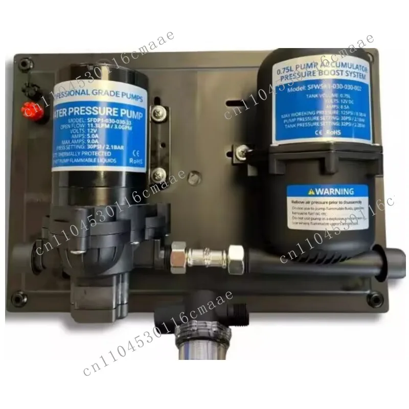 Miniature Pressure Tank Water Supply System Steady Flow Buffer Energy Storage Tank Kit RV Yacht Use