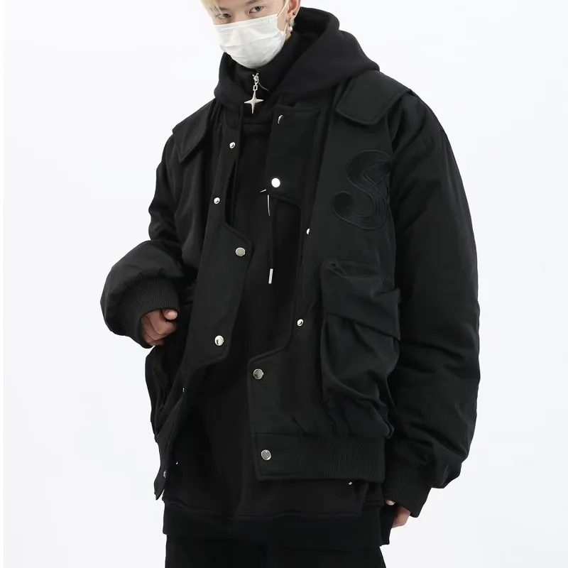 

Loose Men's Workwear Jaet American Sle Spring Autumn New Faion Brand Haome plus Size Jaet Outerwear for Men