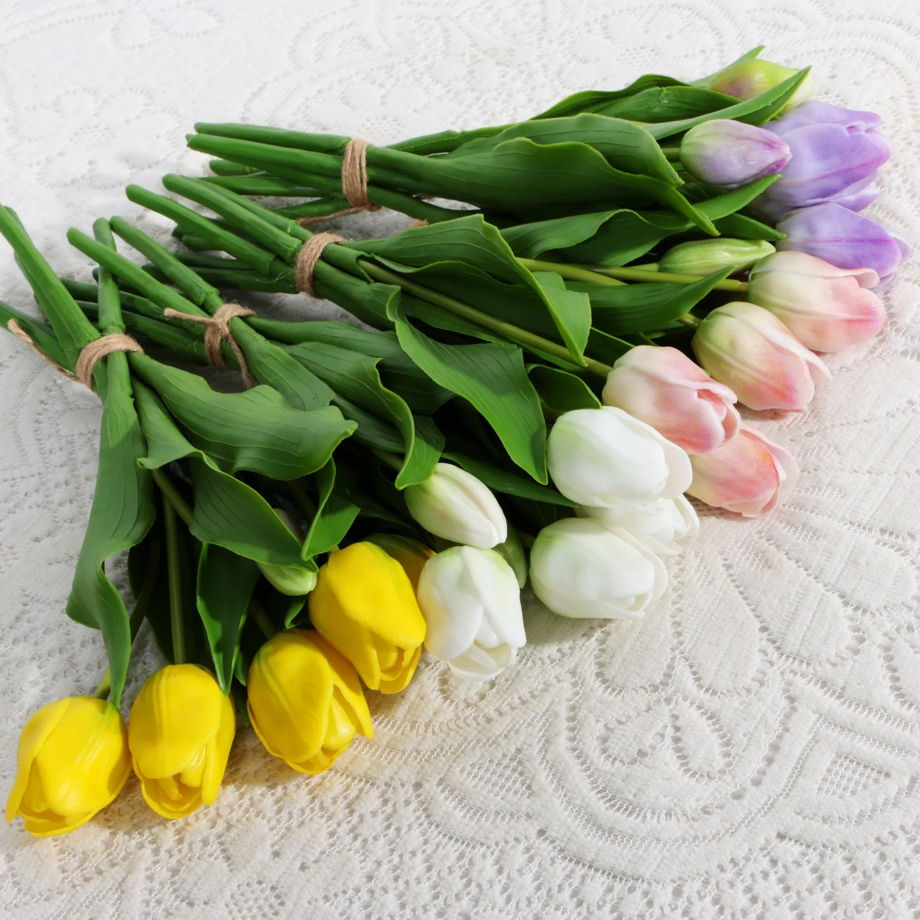 Artificial Flowers 7Head Latex Tulip Wedding Decor Real Touch Tulips Bridal Bouquet Party Home Decoration Accessories Ornaments