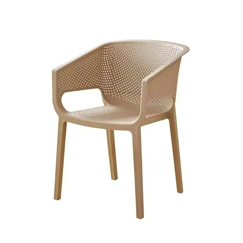 Factory Direct Compatible WithPlastic Chairs Can Be Stacked Home Thick Dining Chair Nordic Restaurant Armrest Chair Modern and S