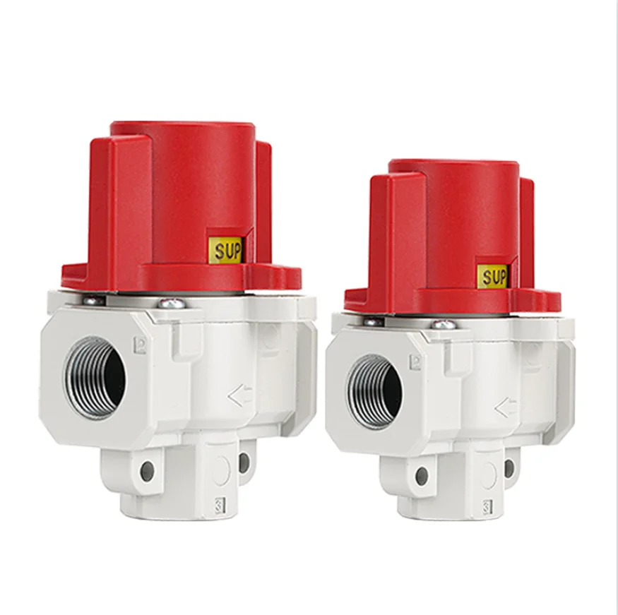 Pneumatic Residual Pressure Release Valve VHS20-02/VHS30-03/VHS40 Exhaust Relief Switch Three-Way Valve With Lock Hole