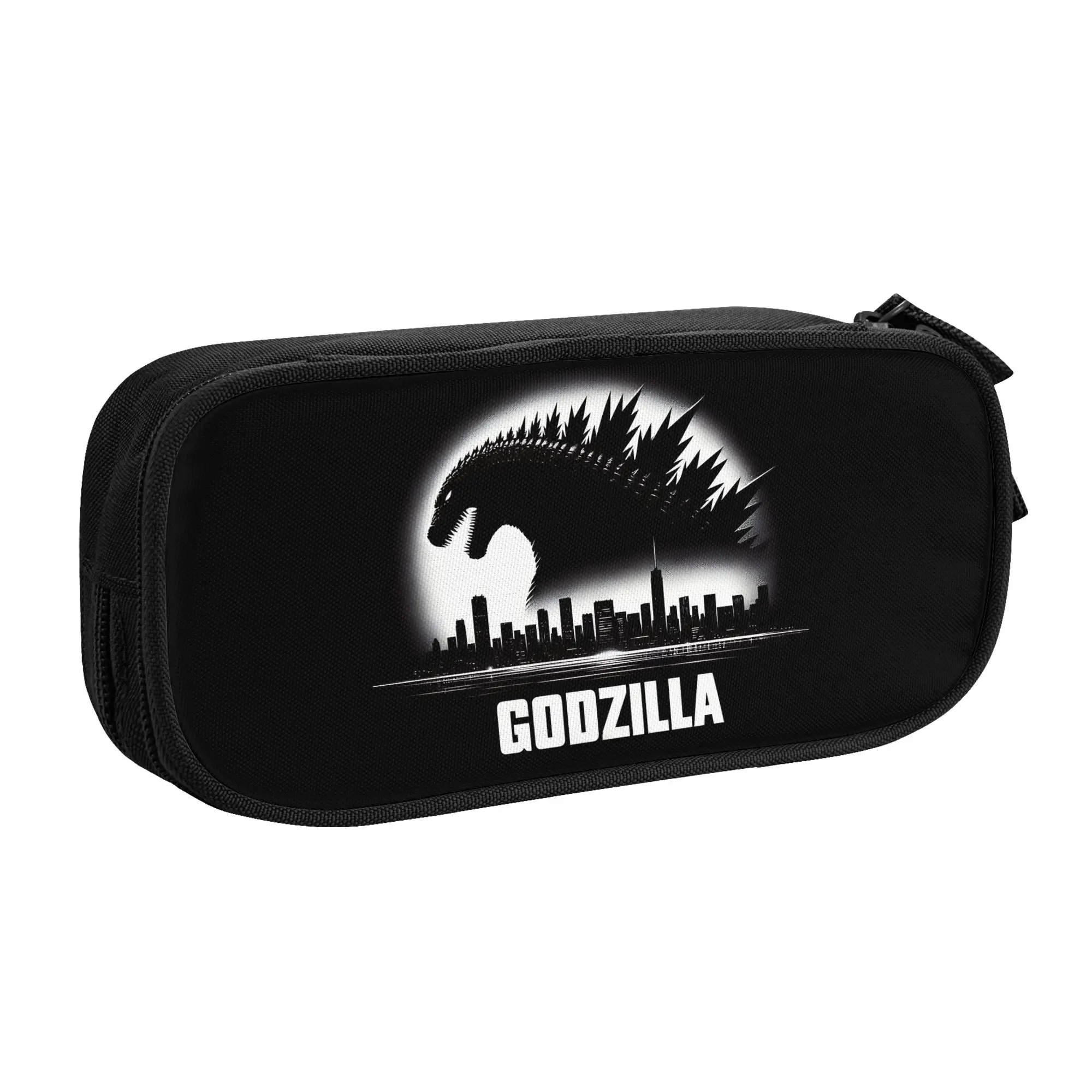 1 Piece GODZILLA Pencil Cases for Students Black Pen Box Pencil Bag Big Capacity Pencil Pouch Pen Holder