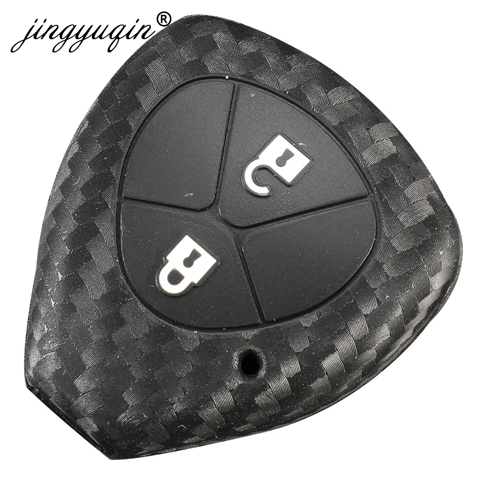 Carbon 2/3/4 Buttons Silicone Remote Car Key Case Cover For Toyota Camry Highlander Corolla Hilux Vitz Vios Rav4 Aqua Land Cruis