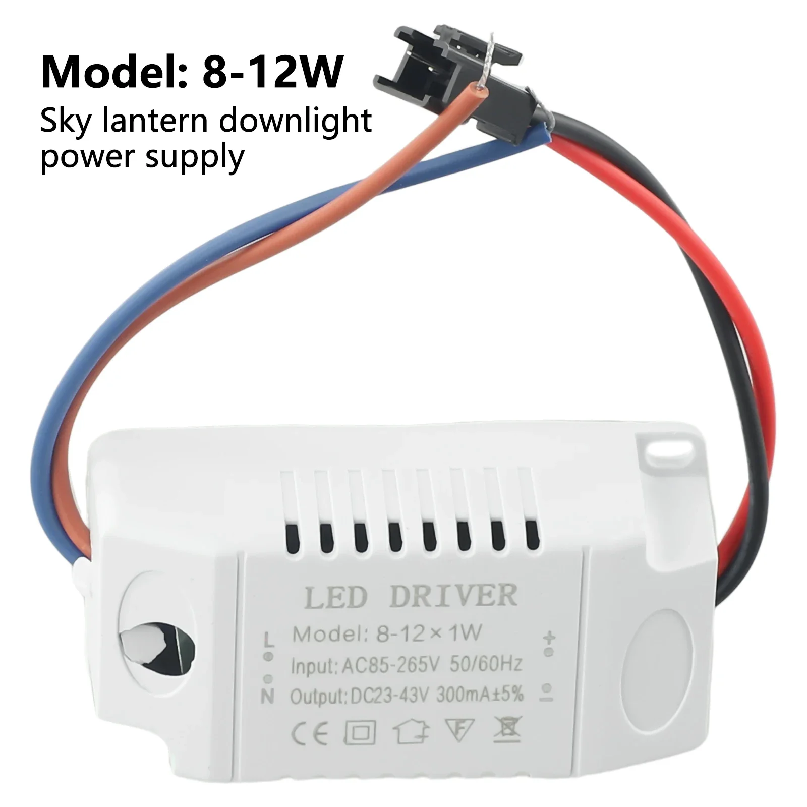 8-12W LED Driver Power AC 85-265V Transformer Ceiling Light Panel Driver Power Supply Isolated 65x33x20mm Electrical Equipment