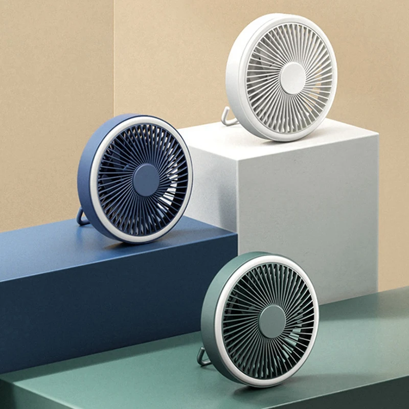 USB Rechargeable Fan Wireless Remote Control Outdoor Camping Tent Portable Ceiling Fan Desktop Dormitory Mini Wall Fan