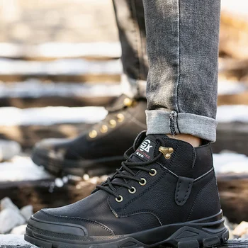 men&#x27;s sports shoes work shoes boots winter safety free shipping waterproof shoes boots