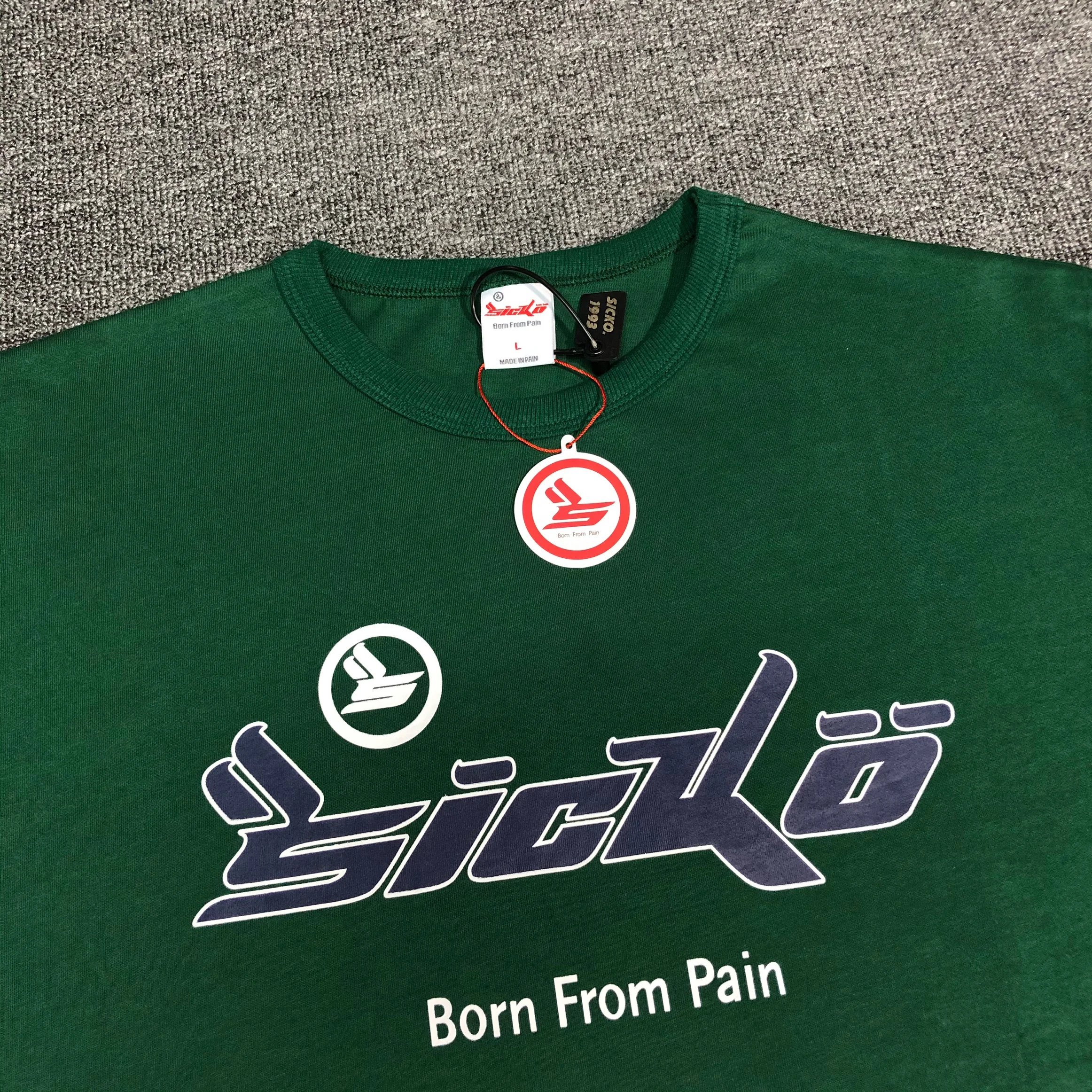 New 2022 Sicko Green Born From Pain IAN CONNOR T Shirts T-Shirt Hip Hop Skateboard Street Cotton T-Shirts Tee Top kenye #30