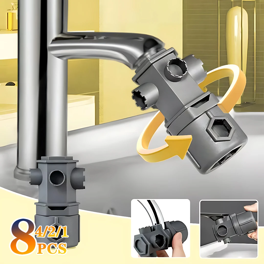 

1-8PCS Faucet Multifunctional Spanner Kitchen Sink Bubbler Special Unscrewing Device Spout Removal Universal Kitchen Accessorie