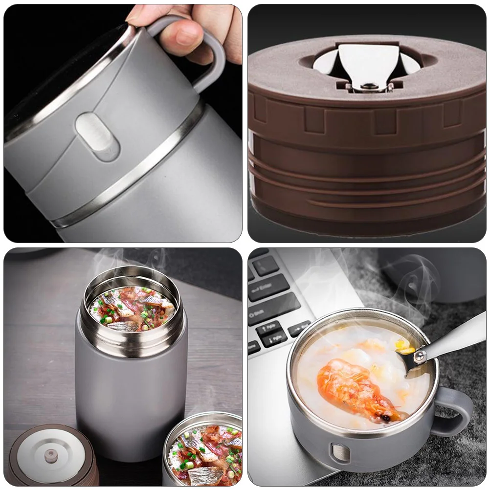 

1Pcs Insulated Lunch Box Stainless Steel Portable Thermal Food Container Lightweight for School Office Travel Insulated Food Jar