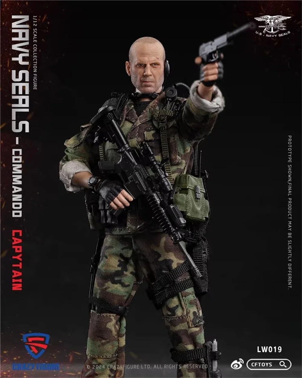 CFTOYS Crazy Figure LW019 US. Special Mission Soldier Captain Jason Komplettset bewegliche Actionfigur ca. 6" Geschenk für Fans 1/12