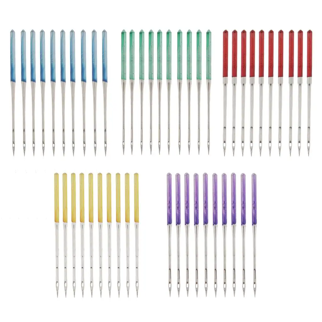 Sewing Machine Needle Set Mixed Sizes Stainless Steel Anti Break for Industrial Lockstitch Sewing Accessories