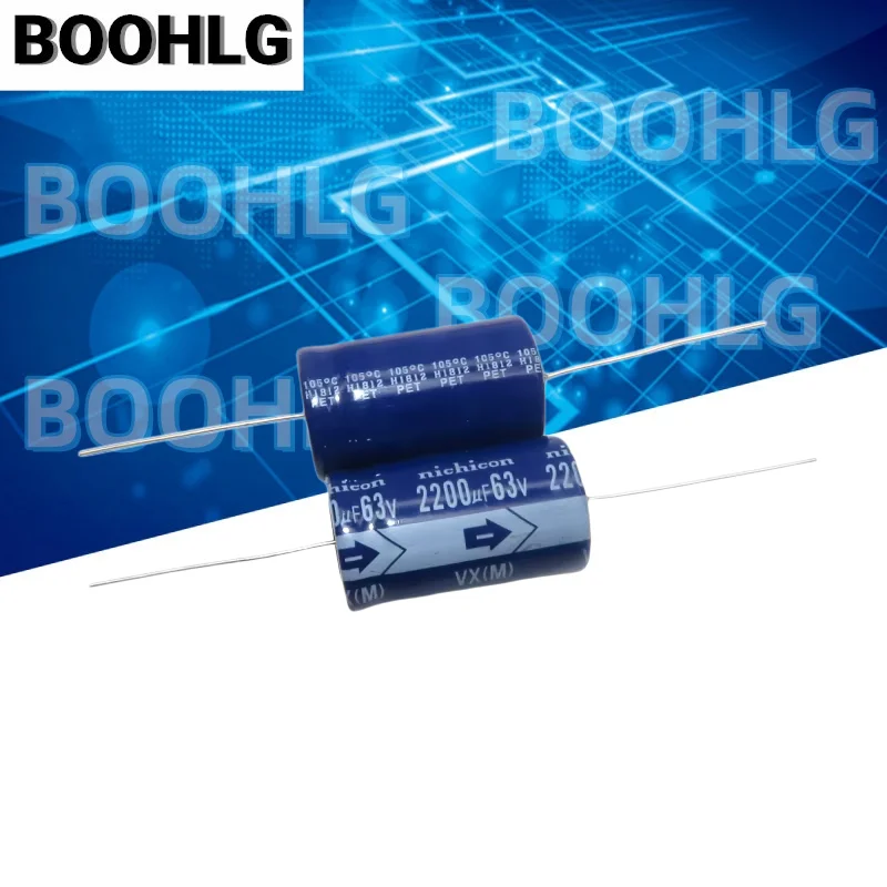 5PCS original imported horizontal axial polarized aluminum electrolytic capacitor 63v 2200uf 22X40mm