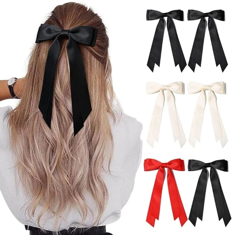 Lazos para para mujer, pinzas para con lazos, accesorios para cabello para fiesta Navidad, 2 uds., 15UB