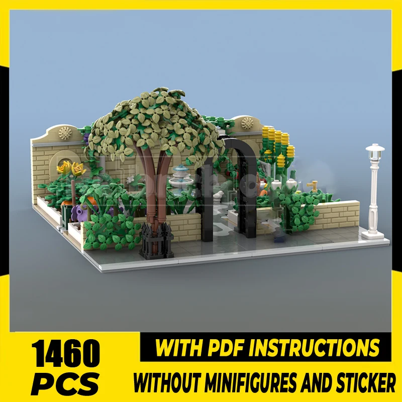 

Moc Building Blocks Community Garden Bricks Model DIY Assembly Construction Famous Street ViewToy Holiday Birthday Set Gifts