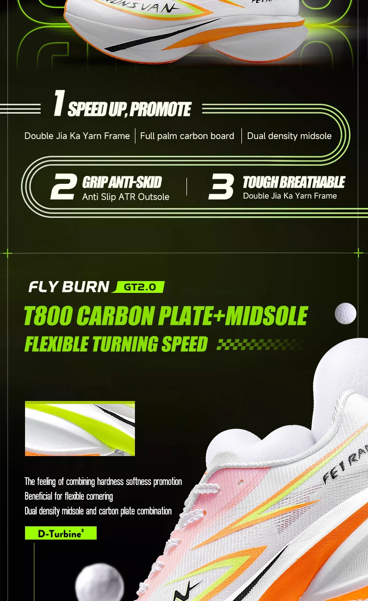 IRUNSVAN Professionelle Marathon-Carbonplatte für Herren, dämpfende Stoßdämpfung, atmungsaktiv, leicht, Laufschuh 106 – Detail 4