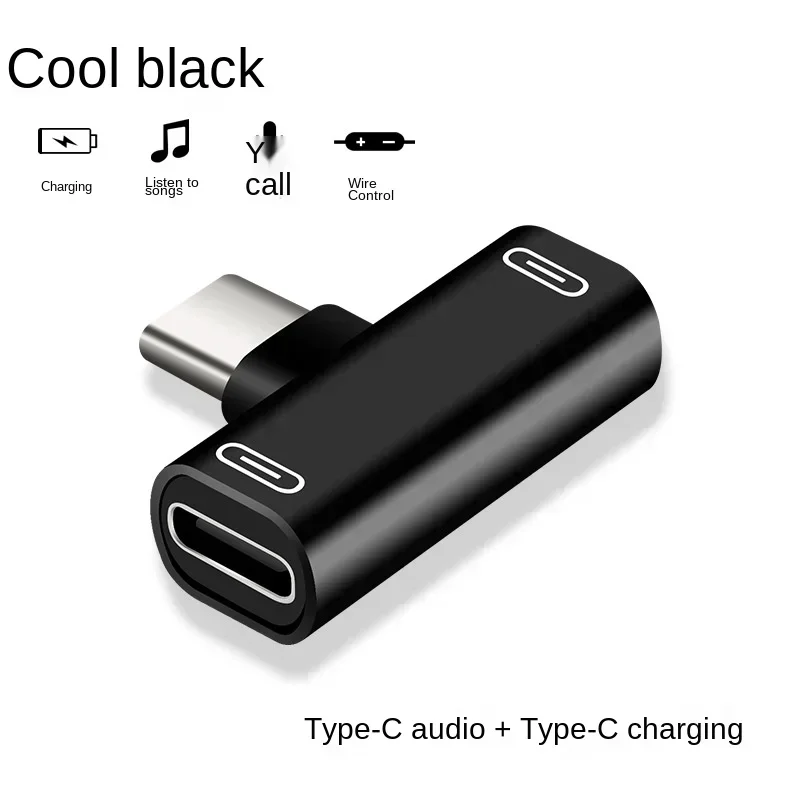 Mini 2 in 1 Type C to 3.5mm Earphone Audio Adapter Support for Xiaomi Huawei Headphone Not Applicable Samsung Charging Converter