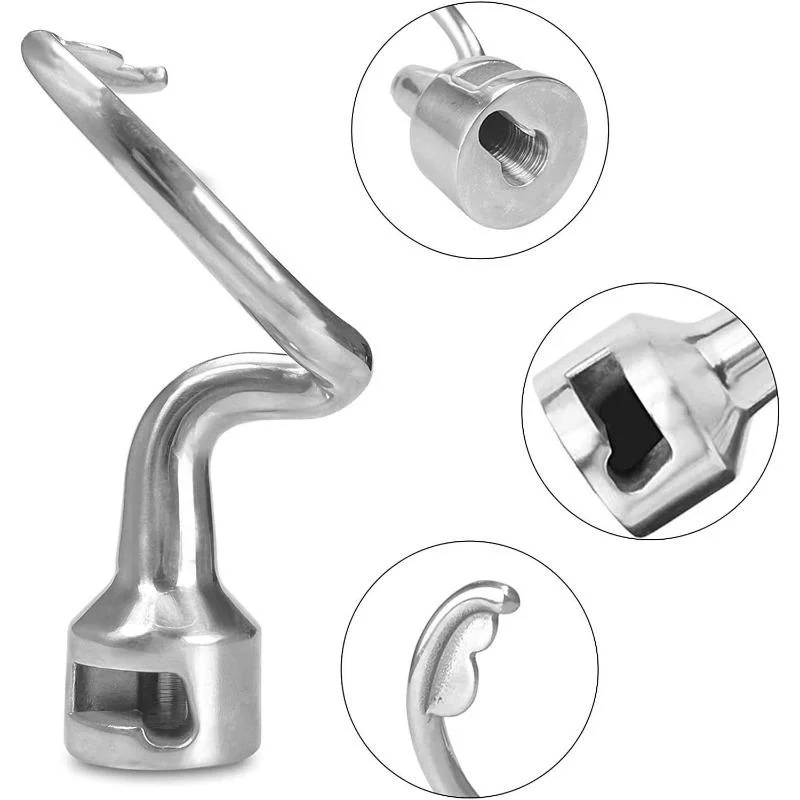 

Stainless Steel Spiral Dough Hook Attachment for Kitchen Aid Stand Mixer Flour Mixing Tools, Medium Size Household