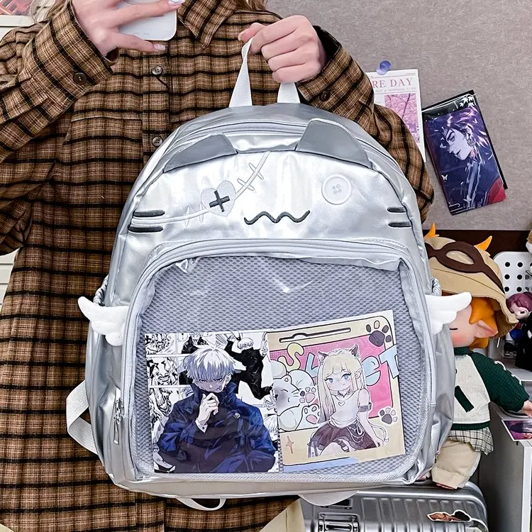 New Youthful Style Double Shoulder Bag Waterproof Polyester  Commuter Backpack  And Travel Theme Popular among Students