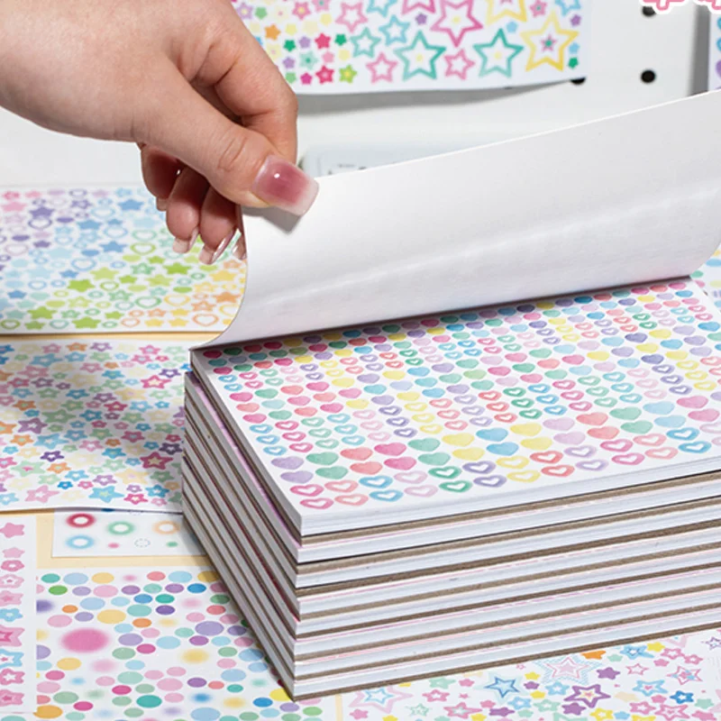 20sheets/bag Sticker Book Kawaii Cute Star Stickers Scrapbook Stationery DIY Journal Planner Decoration For Phone Case Notebook