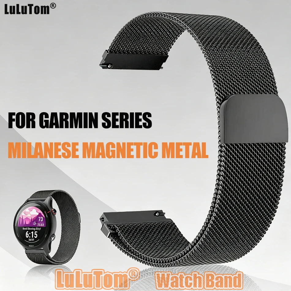 

Milanese Magnetic Metal Band for Garmin Watch Fenix 8 7X Pro 6X 5X Enduro 3 Strap For Garmin Tactix 7Pro Instinct 2X 20/22/26mm