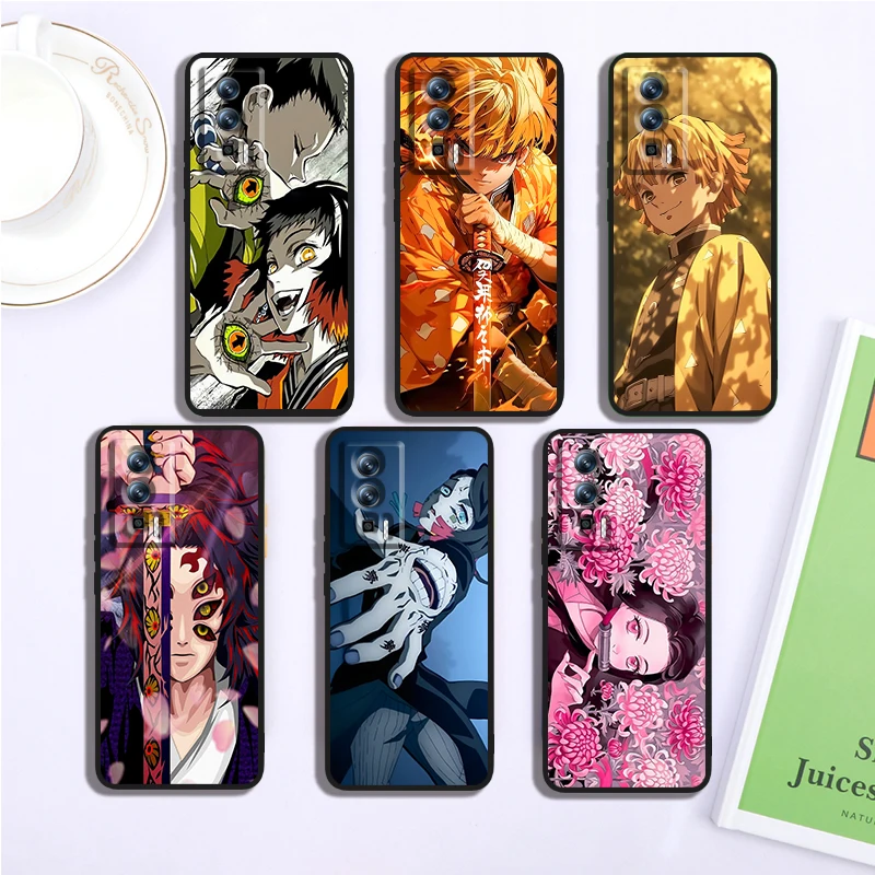 

D-Demons S-Slayers Anime Cool For Xiaomi Redmi 9A 9C 9AT 10C 9 9T 10 12C 13C 8 12 K60 A1 K50 K40 5G Black Funda Phone Case