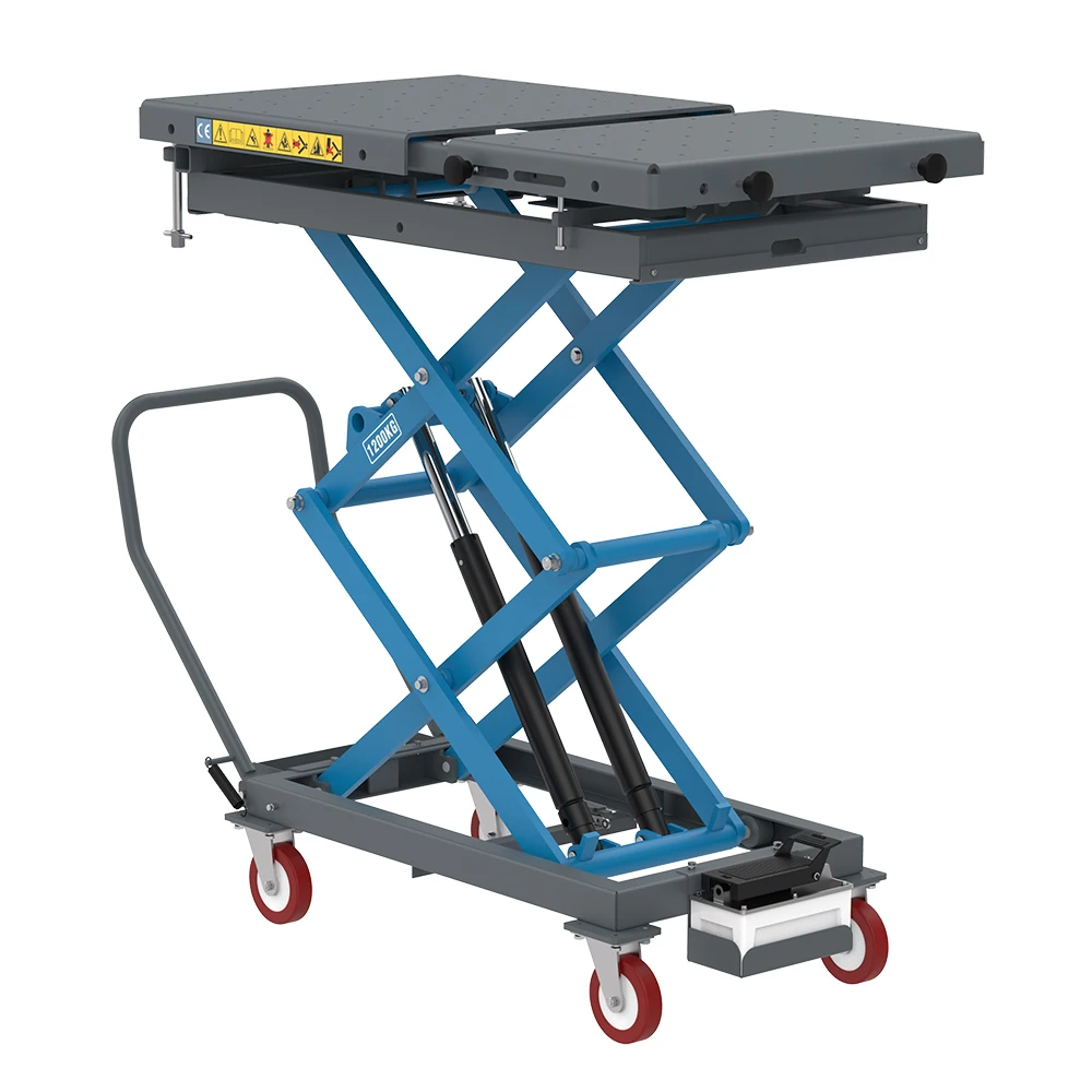 Hauvrex Top Sale 1.2 Ton Air-hydraulic Lifting Table For Removal And Installation Of EV Car Battery Packs Smart Risen 1.2A