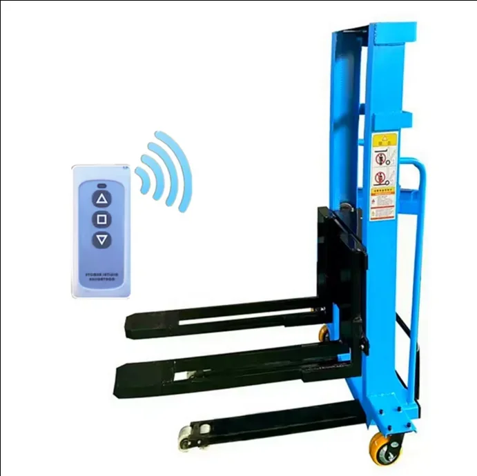 

2024 Pallet Stacker Hydraulic Small Remote Control Electric Forklift Manual Portable 500 kg 1000kg Pushed Forklift