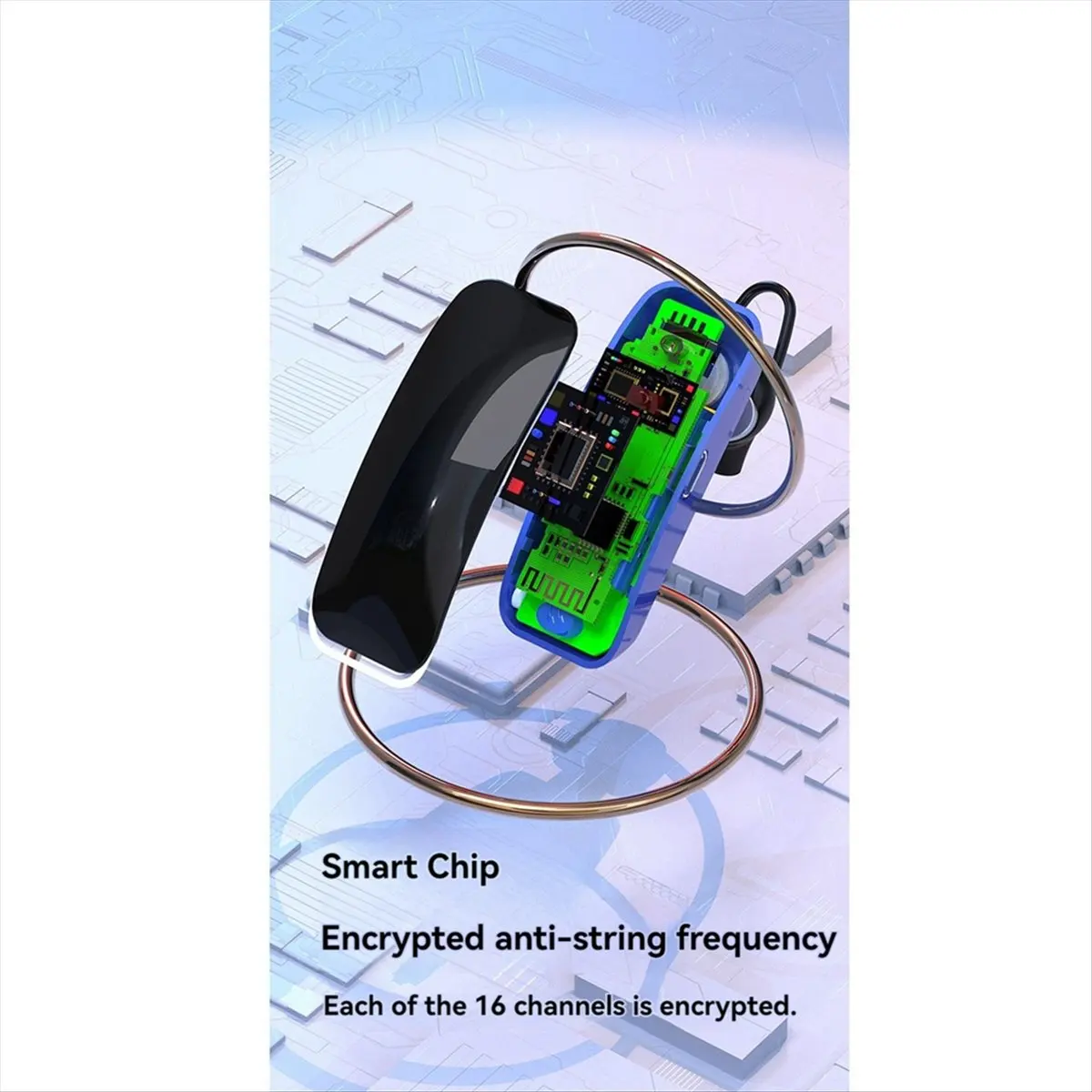 MYdaY- Walkie Talkie Headset Ear Hanging Mini Walkie Talkie Portable Walkie Talkie Bluetooth Headset for Bar Hotel Radio B
