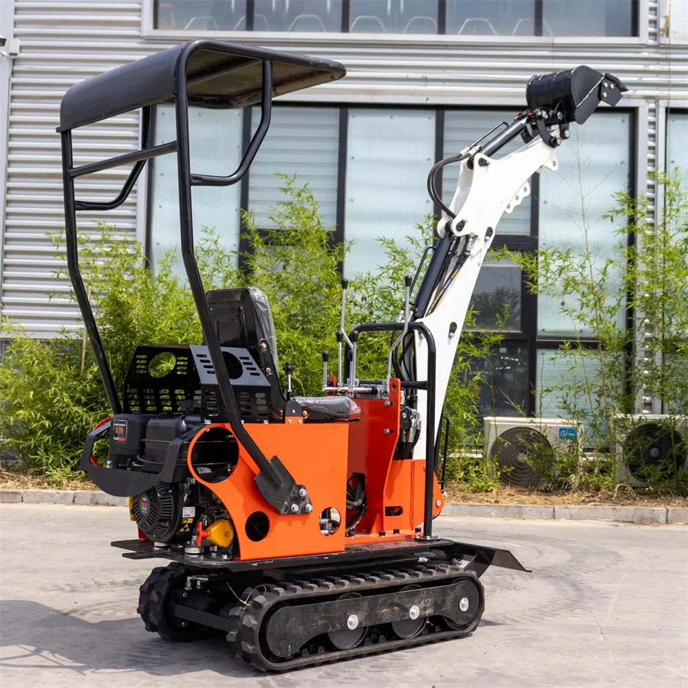 Factory Price 1 Ton Mini Crawler Excavator Auger Small Digger 0.8 Ton Bagger Epa Engine Koparka Mini Excavator Customized