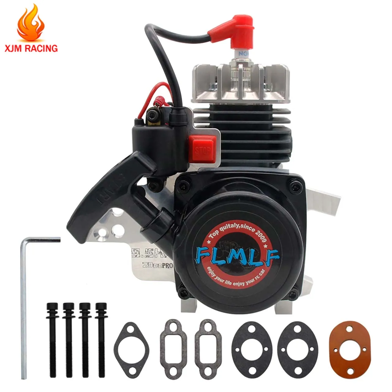 Rc Auto CNC 29CC 9.5HP of 32cc 11HP Reed Case 4 Bolt PRO Motor voor 1/5 HPI ROFUN ROVAN KM BAJA 5B 5T 5SC Losi 5ive T FG RedCat