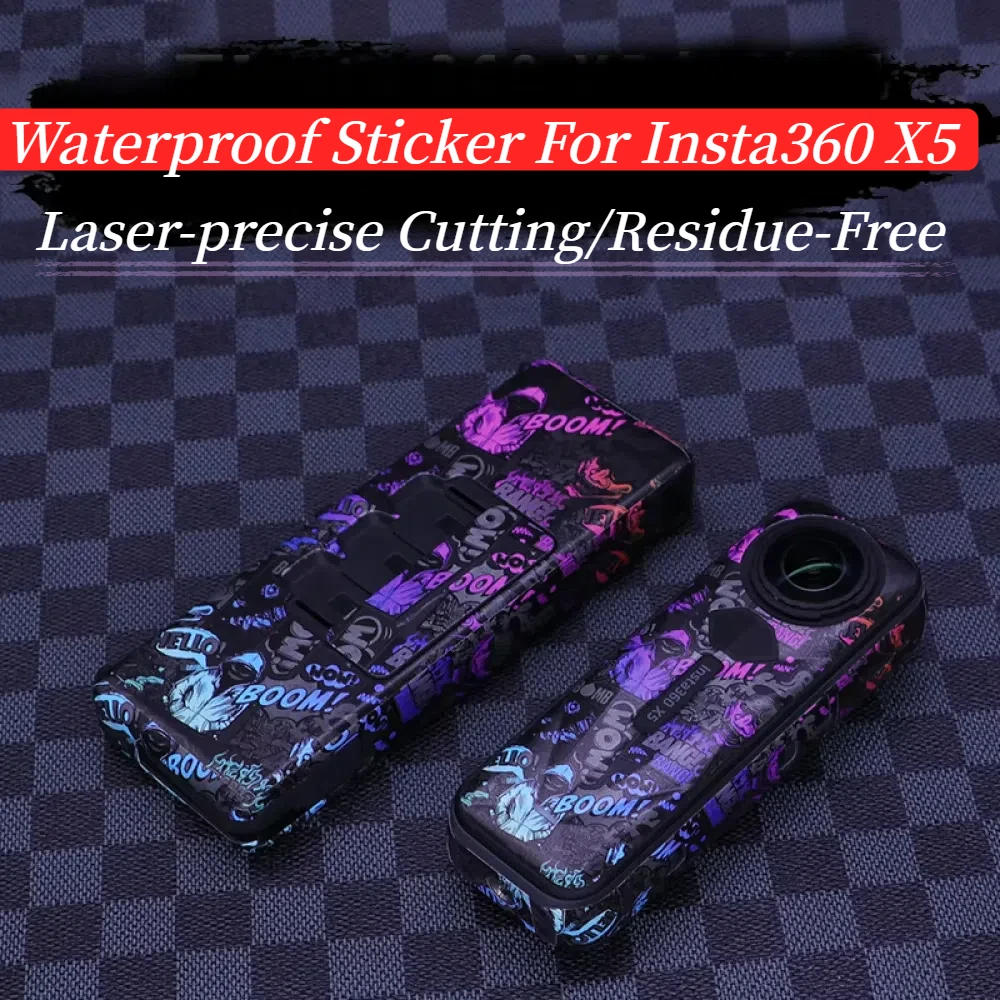 Sticker For Insta360 X5 Waterproof Skins Camera Protection Scratch-Proof Cover PVC Colorful Sticker for Insta360 X5 Accessories