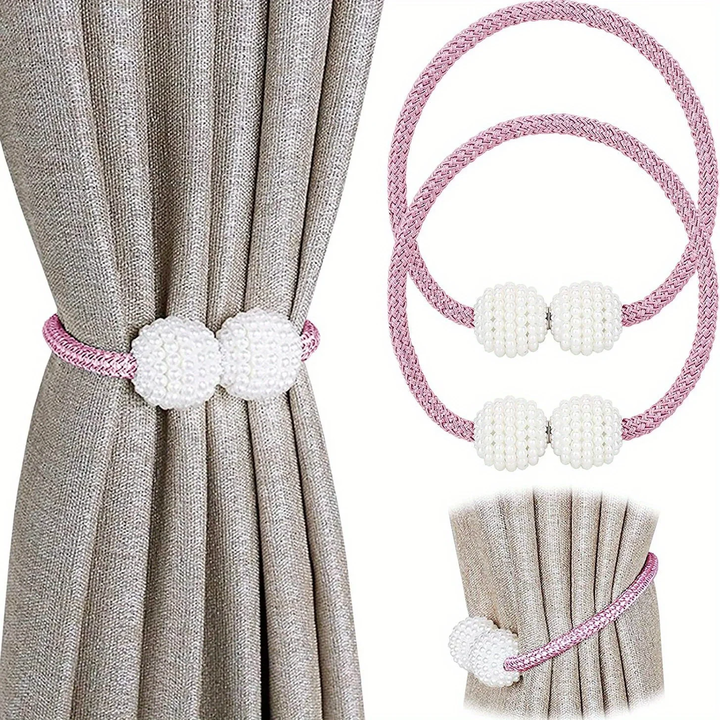 Curtain Tiebacks  Decorative Rope Fixer with Classic Tie Design for  Office Windows - Perfect for Drapes