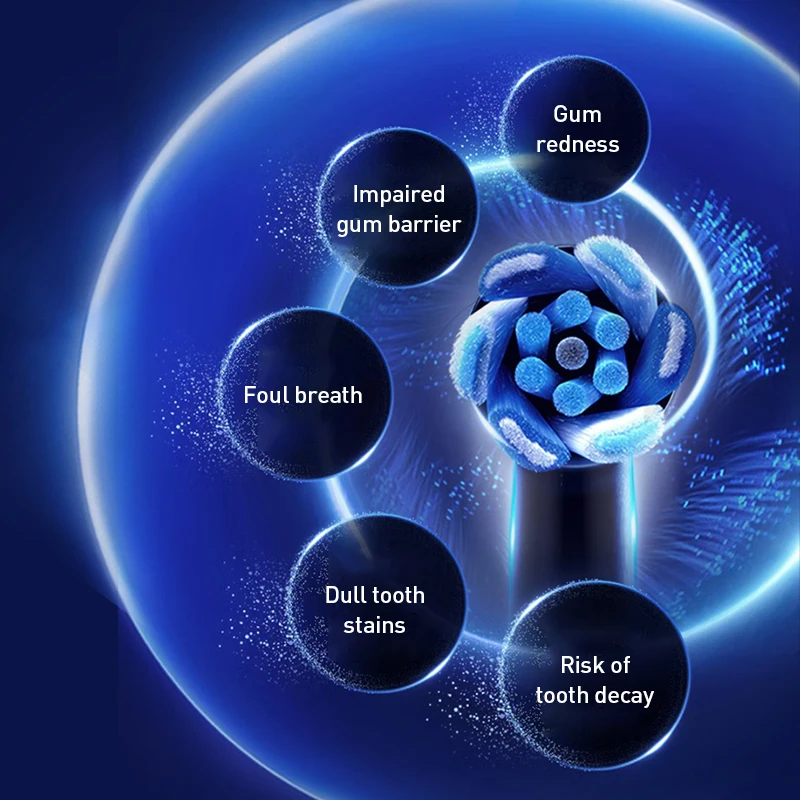 Oral b escova de dentes elétrica inteligente io7 bluetooth app vida útil da bateria 14 dias controle pressão temporizador inteligente 5 modos escova de dentes sônica