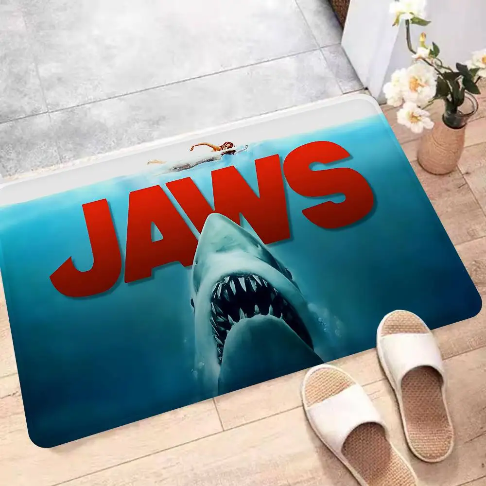 American Classic Horrible Movie J-Jaws Door Mat Washable Non-Slip Living Room Sofa Chairs Area Mat Kitchen Doormat Area Rug