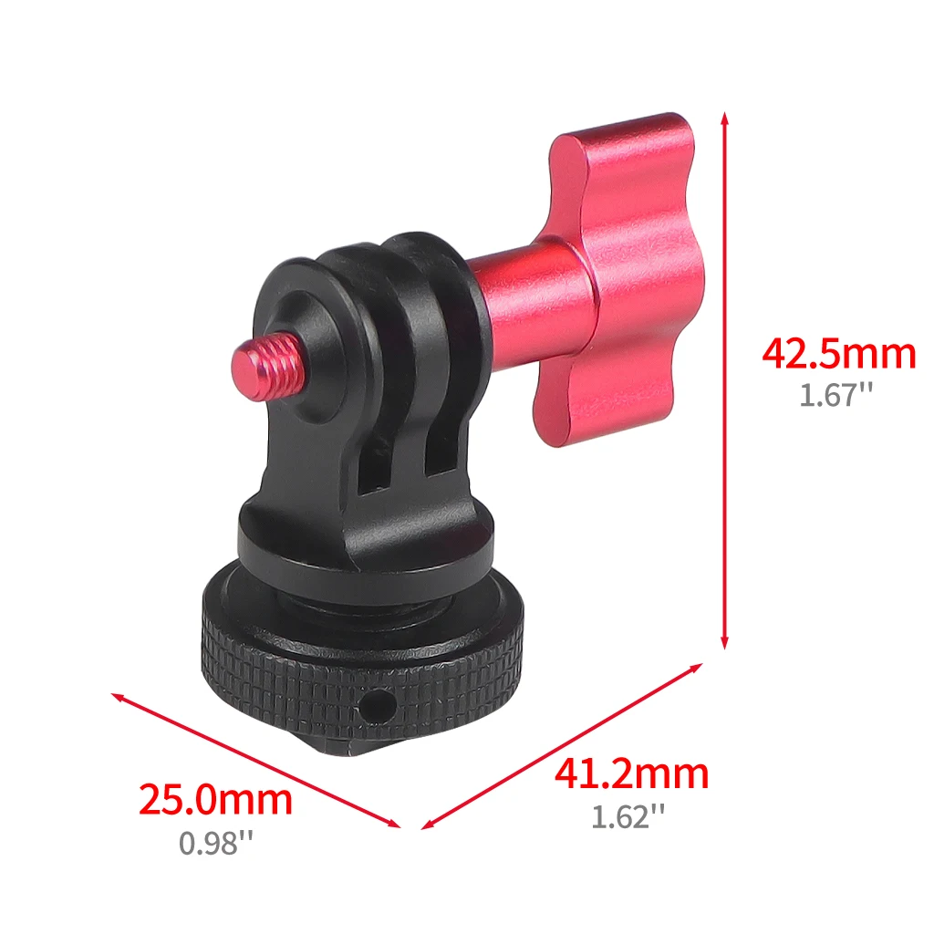 Kaltschuhhalterung Schnellwechseladapter M5 Schraube für Insta360 X4 für Gopro OSMO 360 Action 5pro Kameraständer Halterung Lichthalter – Detail 5