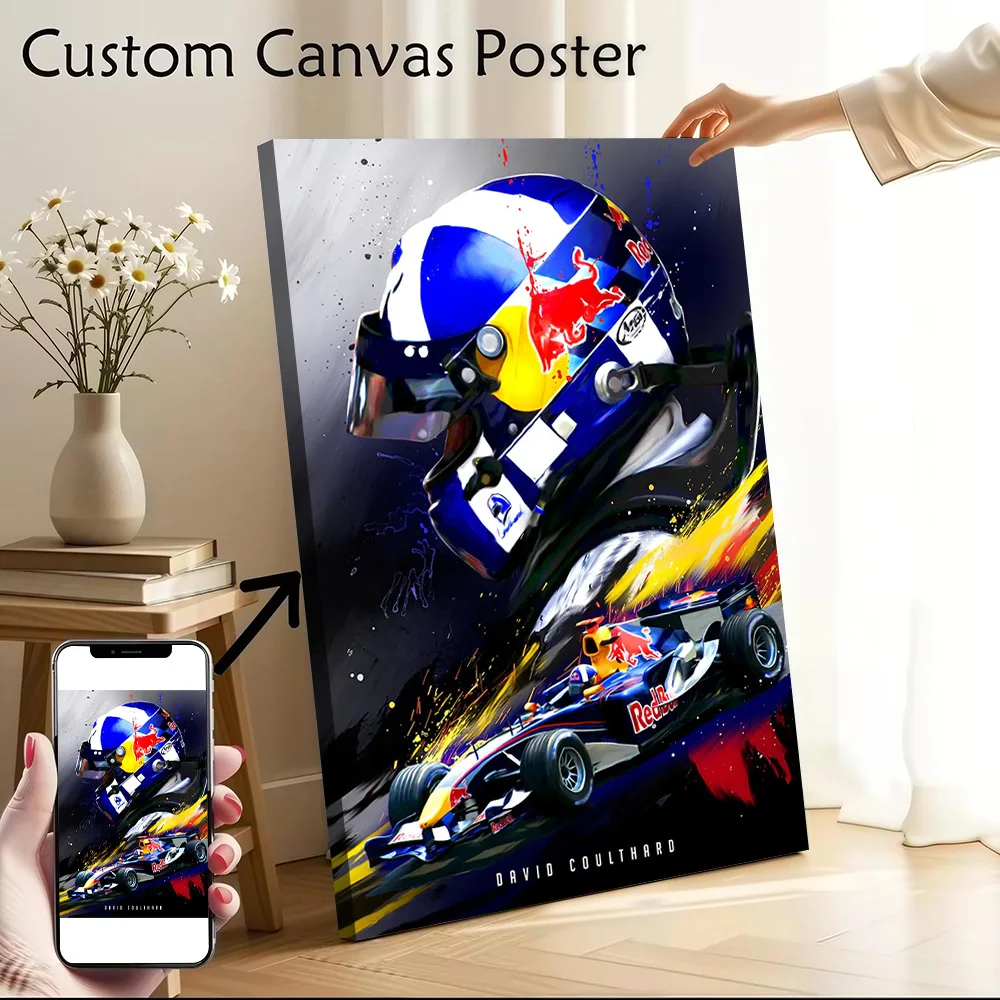 David Coulthard F-Racing Poster Canvas Wall Art Personalized Print Modern Painting Perfect Gift for Bedroom Decoration Wand Deko