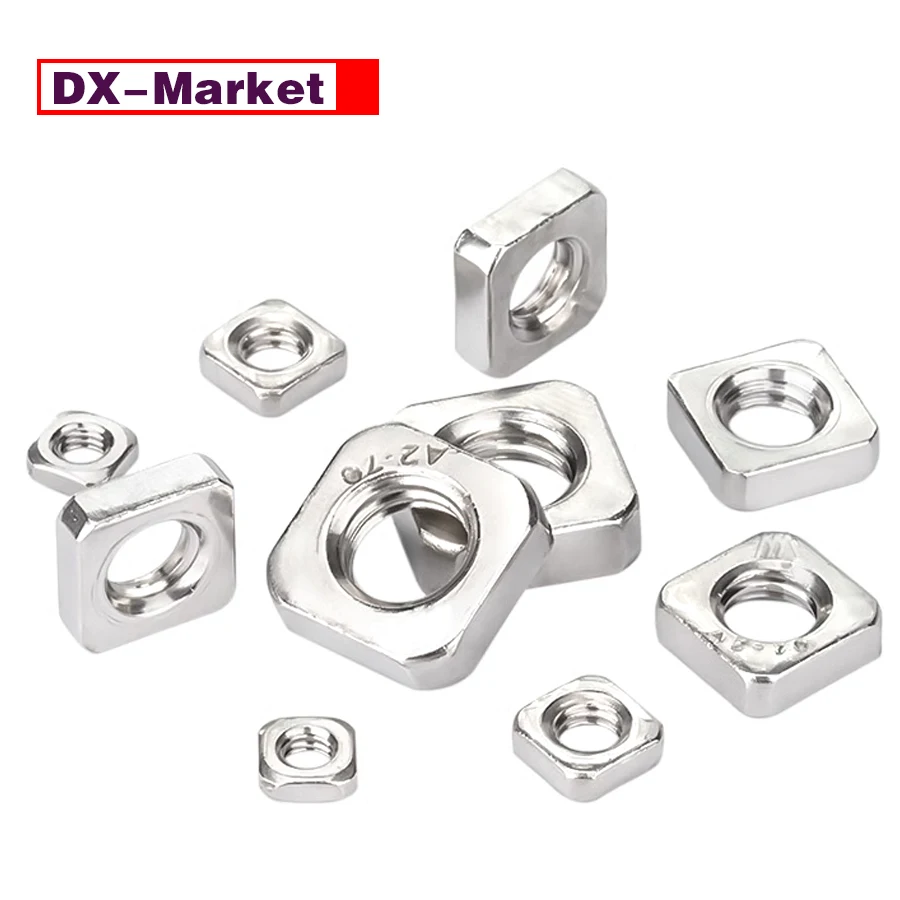 304 mur tipis persegi besi tahan karat, mur persegi DIN562, B082