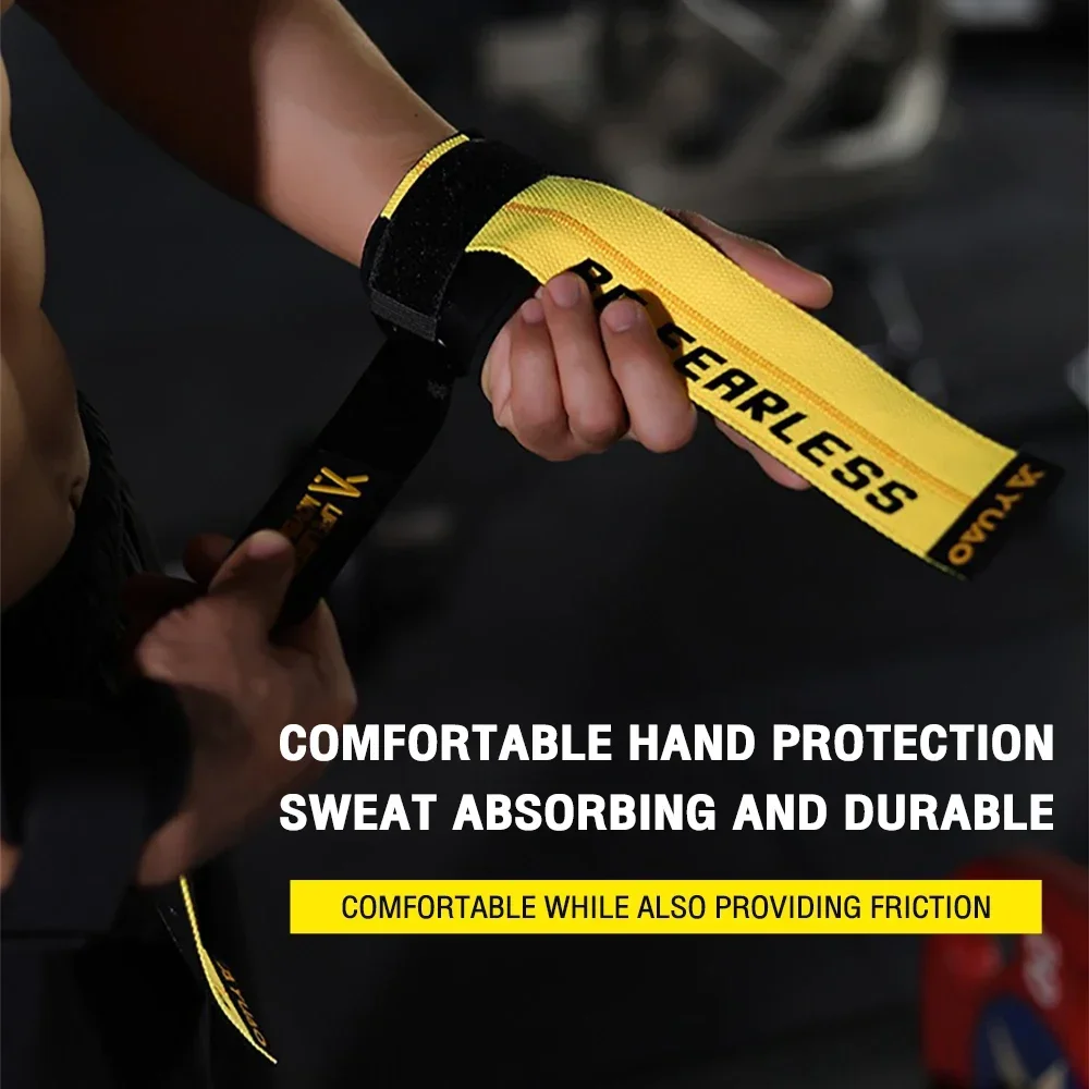 Antislip Lifting Wrist Strap Power-assisted Strap for Fitness Exercise deadlift weightlifting pull-ups Workout in the Gym【1Pair】