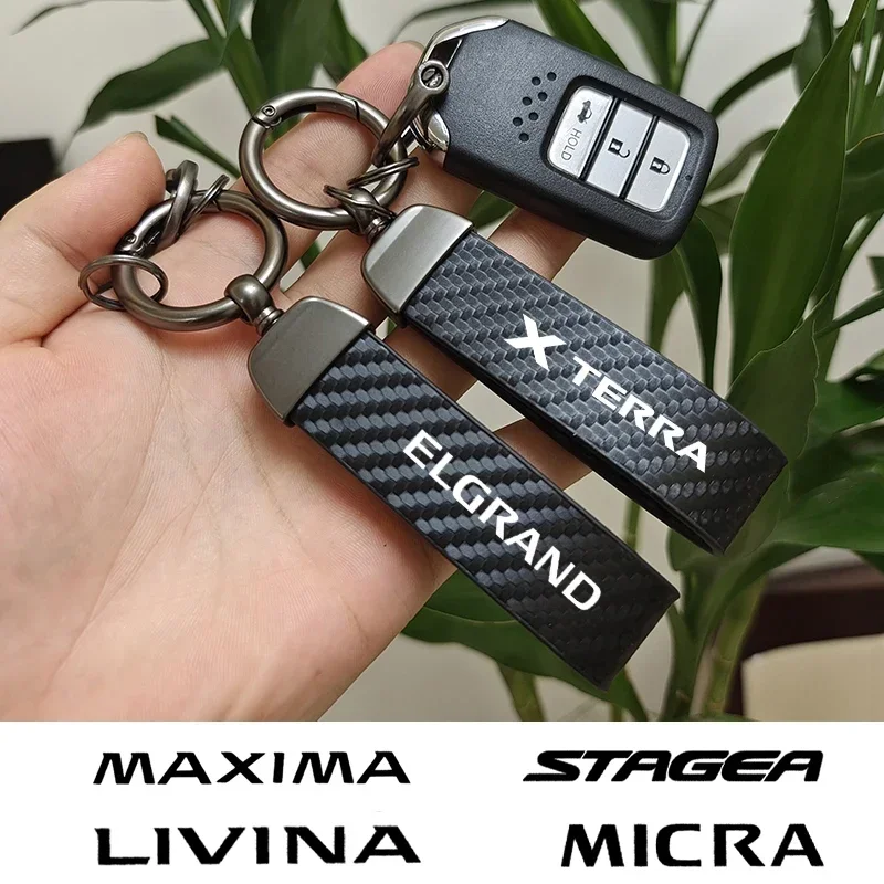 Car styling Key Chain Keyrings For NISSAN MURANO XTERRA ELGRAND MICRA STAGEA MAXIMA LIVINA FRONTIER ARMADA VERSA NAVARA PLATINUM